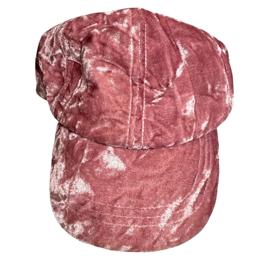 City Streets Pink Velvet Plush Women's Fashion Cap Adjustable One Size - Picture 6 of 6
